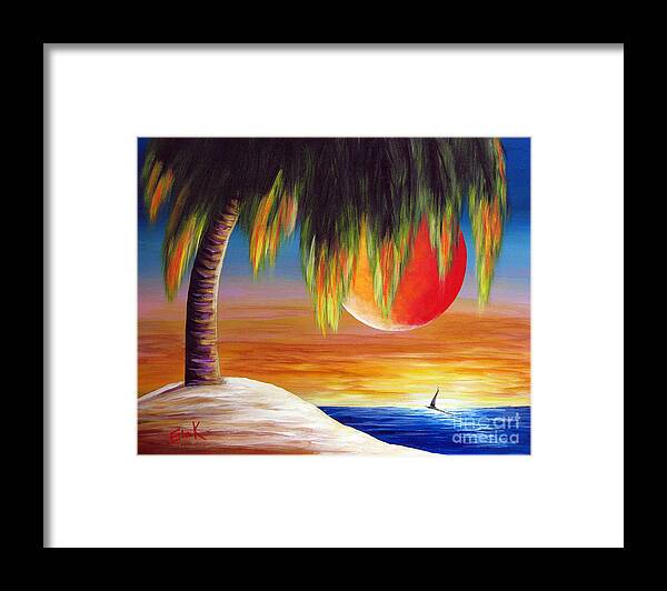 California Framed Print featuring the painting Summer Sunsets by Shawna Erback by Moonlight Art Parlour