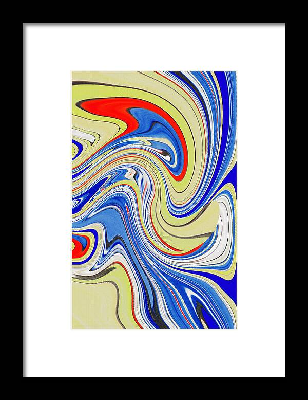 Abstract Framed Print featuring the mixed media Summertime Blues by Donna Proctor