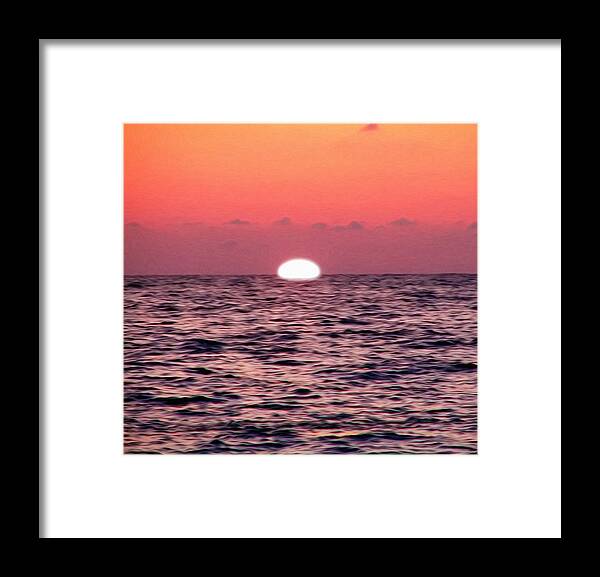 Sun Going Down Framed Print featuring the photograph Sun Going Down by Bill Cannon