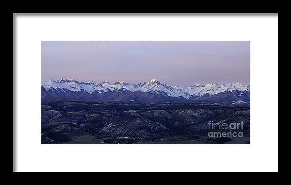 Landscape Framed Print featuring the photograph Sun-Kissed Sneffels by Kelly Black
