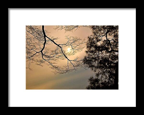 Sun Framed Print featuring the photograph Sun Moon by Yen