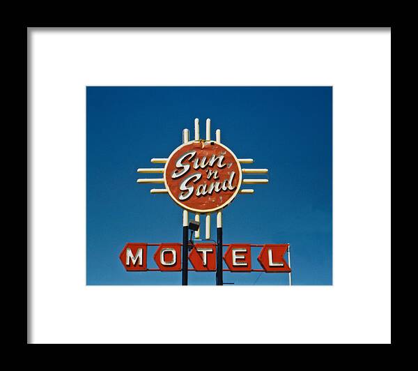 Motel Sign Framed Print featuring the photograph Sun n Sand Motel by Matthew Bamberg