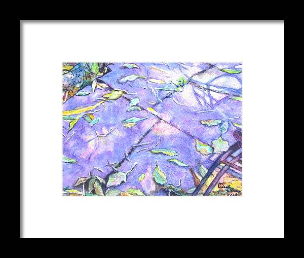 Leaves Framed Print featuring the painting Sun On a Fall Day by Carol Warner