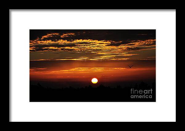Sunset Framed Print featuring the photograph Sun Set In Rainy Days by Manjot Singh Sachdeva