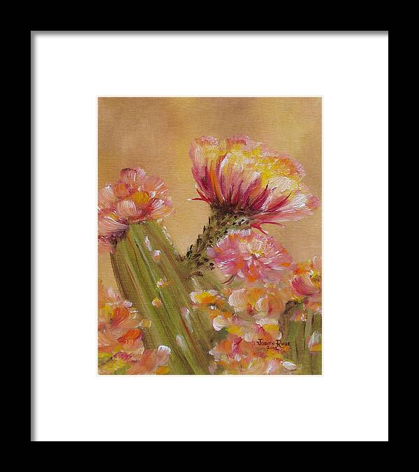 Cactus Framed Print featuring the painting Sun Worshipper by Judith Rhue