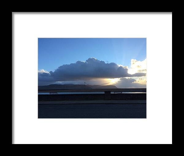 Sun Framed Print featuring the photograph Sunbeams over Conwy by Christopher Rowlands