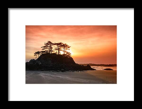 British Columbia Framed Print featuring the photograph Sundown at Schooner Cove by Allan Van Gasbeck