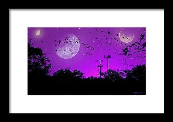 2d Framed Print featuring the photograph Sundown Fantasy - Violet by Brian Wallace