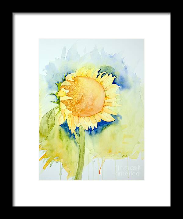 Sunflower Framed Print featuring the painting Sunflower 1 by Laurel Best