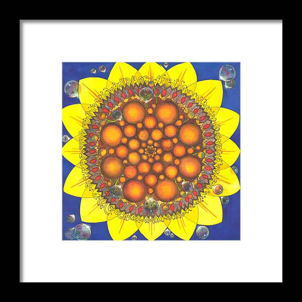 Sunflower Framed Print featuring the painting Sunflower Tangle by Catherine G McElroy