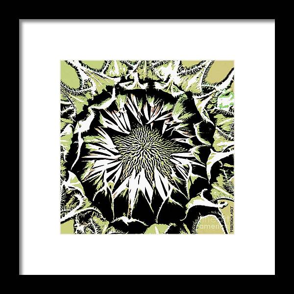 Sunflower Framed Print featuring the digital art Sunflower1 by Dragica Micki Fortuna
