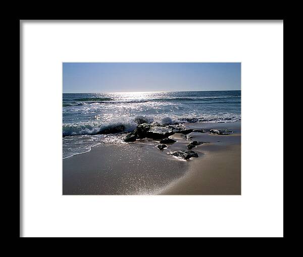 Rick Todaro Framed Print featuring the photograph Sunlight on The Atlantic by Rick Todaro