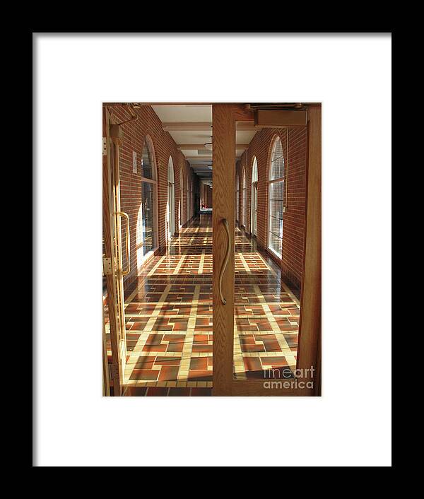 Corridor Framed Print featuring the photograph Sunlit Corridor by Ann Horn