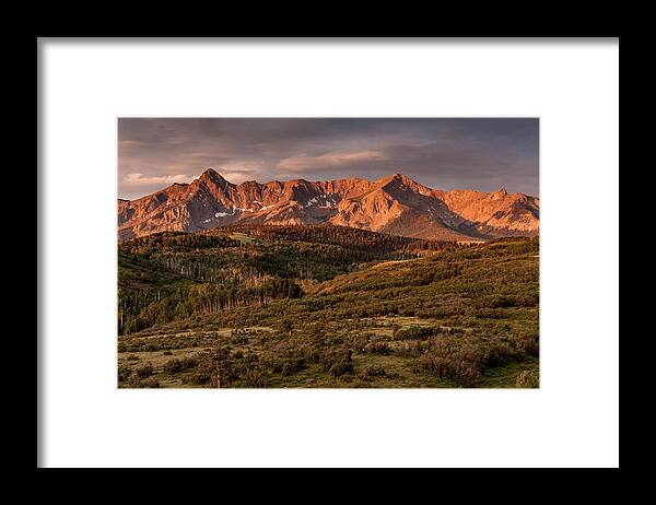 Jay Stockhaus Framed Print featuring the photograph Sunrise at Dallas Divide by Jay Stockhaus