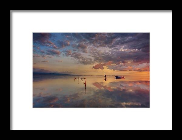 Deltadelebre Framed Print featuring the photograph Sunrise In Delta Del Ebre by Joanaduenas