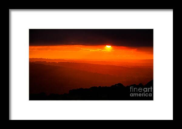 Airedale Framed Print featuring the photograph Sunrise in Ilkley by Mariusz Talarek
