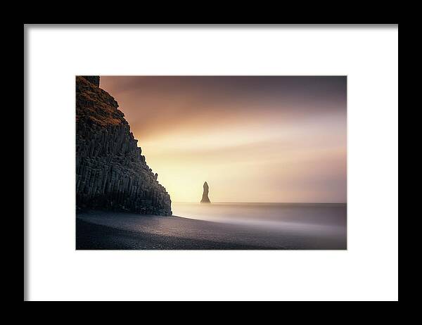 Iceland Framed Print featuring the photograph Sunrise In Reynisfjara by Jorge Ruiz Dueso