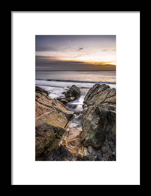 Beach Framed Print featuring the photograph Sunrise in White Rock Dalkey Dublin Ireland by Giuseppe Milo
