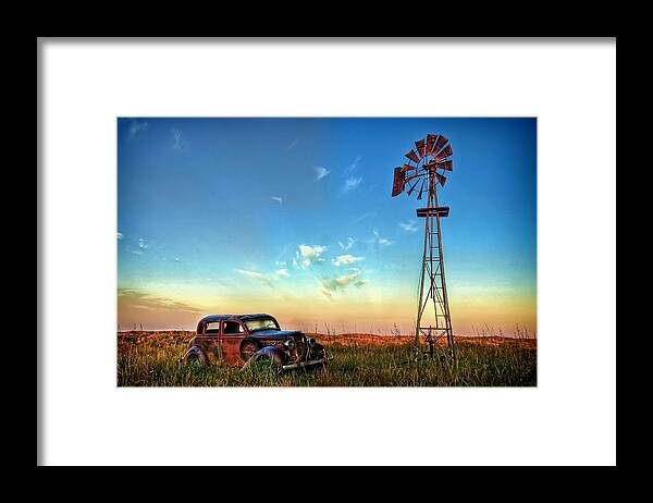 Scenic Framed Print featuring the photograph Sunrise on the Farm by Ken Smith