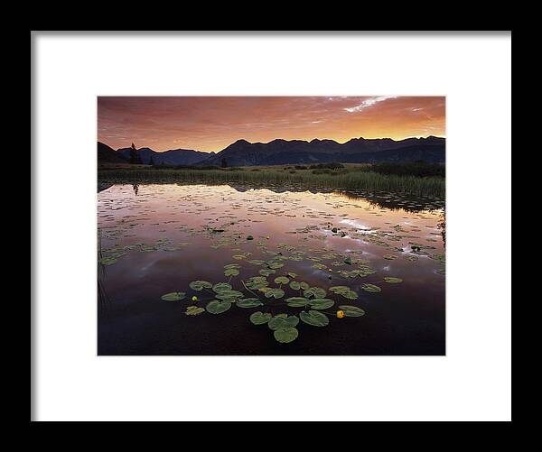 Feb0514 Framed Print featuring the photograph Sunrise Over Granadier Range Molas Pass by Tim Fitzharris