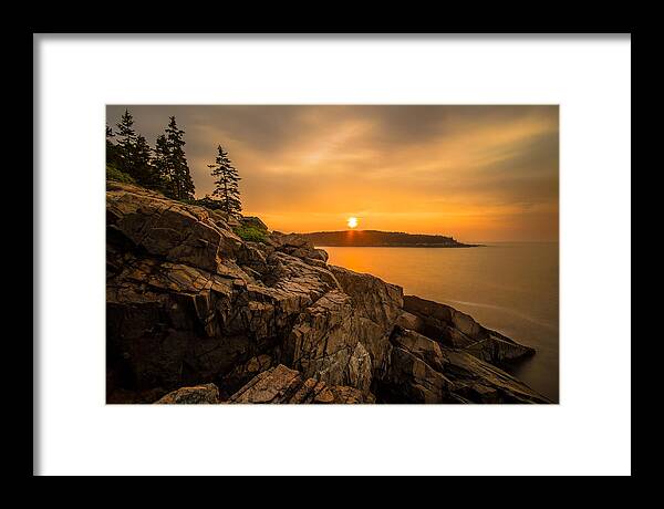 Acadia National Park Framed Print featuring the photograph Sunrise over Otter Cove by Robert Clifford