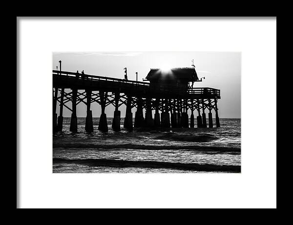 Florida Framed Print featuring the photograph Sunrise Over Pier by Stefan Mazzola
