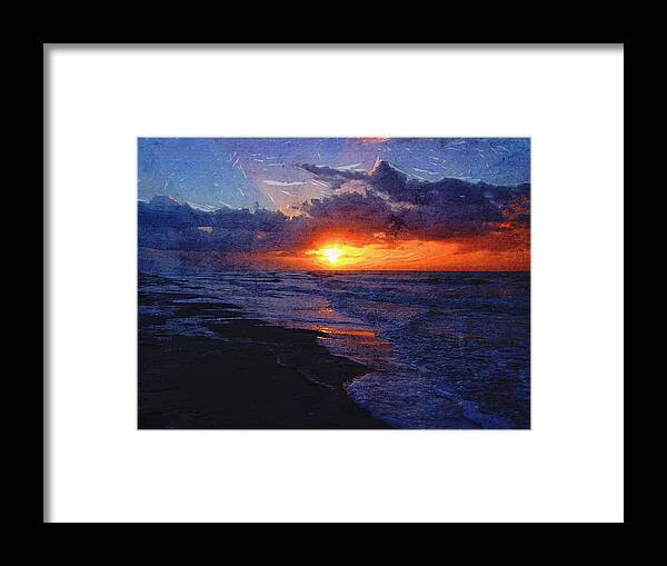 Atlantic Ocean Framed Print featuring the photograph Sunrise Over The Atlantic Ocean by Phil Perkins