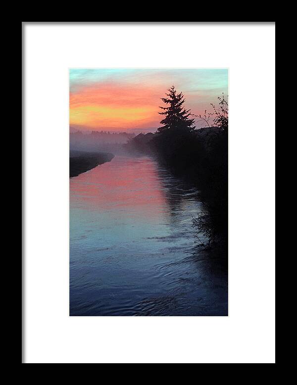 Sunrise Over The Canal Framed Print featuring the photograph Sunrise over the Canal by Tikvah's Hope
