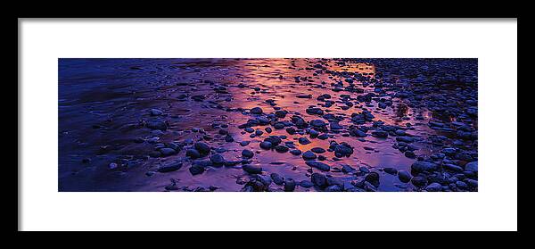 Sunrise Framed Print featuring the photograph Sunrise pebbles by Vishwanath Bhat
