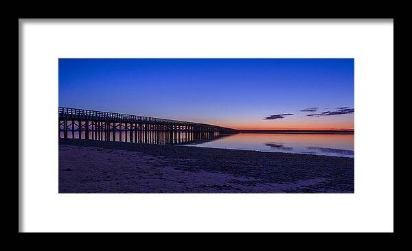 Beach Framed Print featuring the photograph Sunrise Pier by Donna Doherty