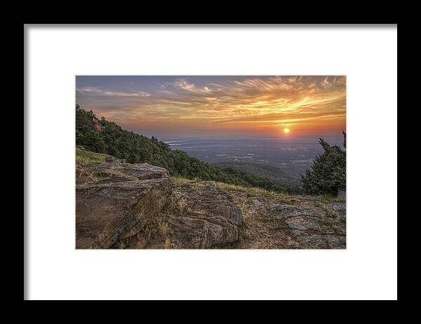 Mt. Nebo Framed Print featuring the photograph Sunrise Point from Mt. Nebo - Arkansas by Jason Politte