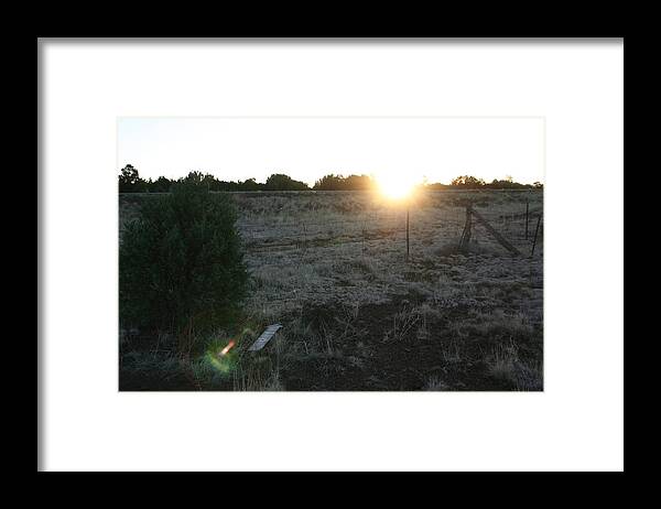 Fence Framed Print featuring the photograph Sunrize by David S Reynolds