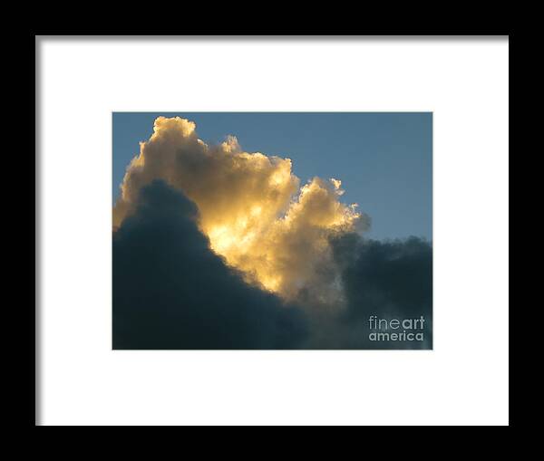 Sun's Rays Bursting Through The Clouds Framed Print featuring the photograph Suns Rays Bursting through the clouds by Robert Birkenes