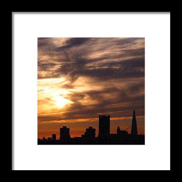 Igaddict Framed Print featuring the photograph Sunset & London Skyline 5th April 2013 by Neil Andrews
