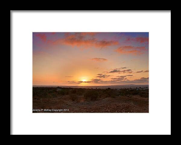 Sunset Framed Print featuring the photograph Sunset @ Rim Trail by Jeremy McKay