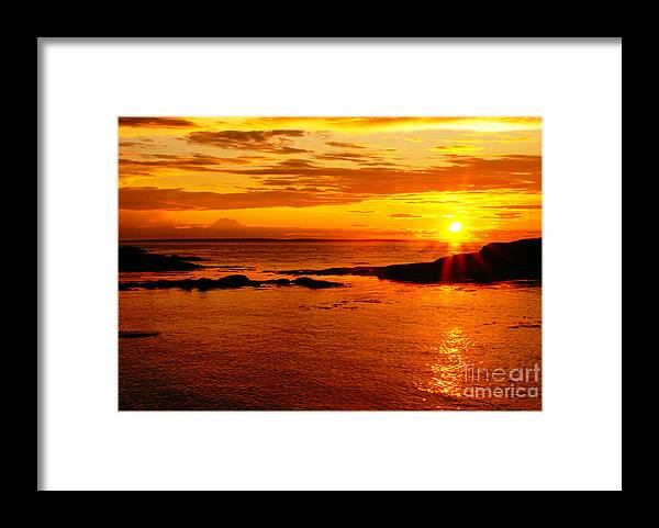 Sunset Prints Framed Print featuring the photograph Sunset at Bic by Aimelle Ml