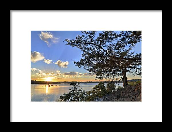 Sunset Framed Print featuring the photograph Sunset at Cadron Settlement Park - Conway - Arkansas by Jason Politte
