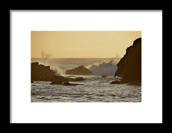 Half Moon Bay Framed Print featuring the photograph Sunset at Half Moon Bay by Alex King