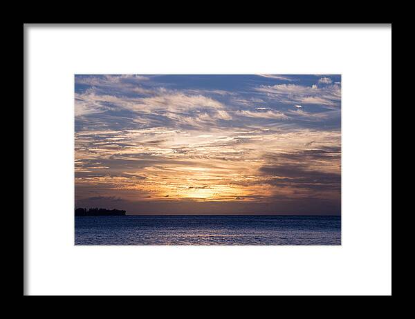 Hanalei Bay Framed Print featuring the photograph Sunset at Hanalei Bay by Weir Here And There