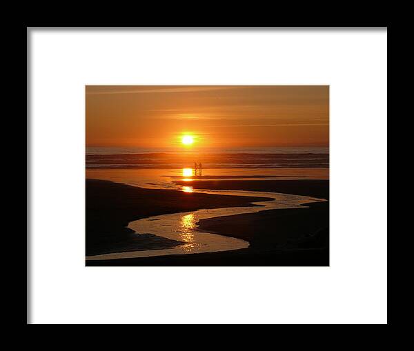 Kalaloch Beach Framed Print featuring the photograph Sunset at Kalaloch by Joel Deutsch