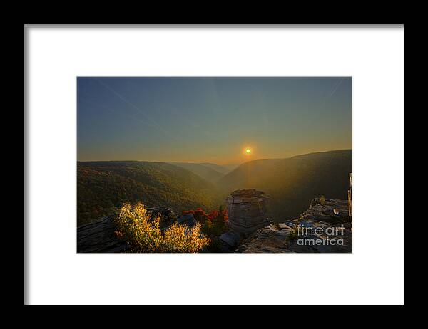 Sunset Framed Print featuring the photograph Sunset at Lindy Point near Blackwater Falls by Dan Friend