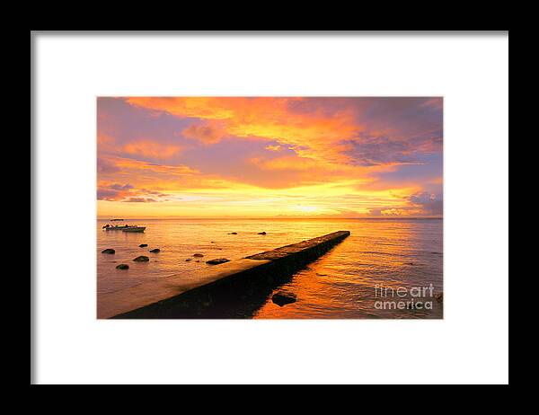 Sunset Framed Print featuring the photograph Sunset at Mauritius by Amanda Mohler