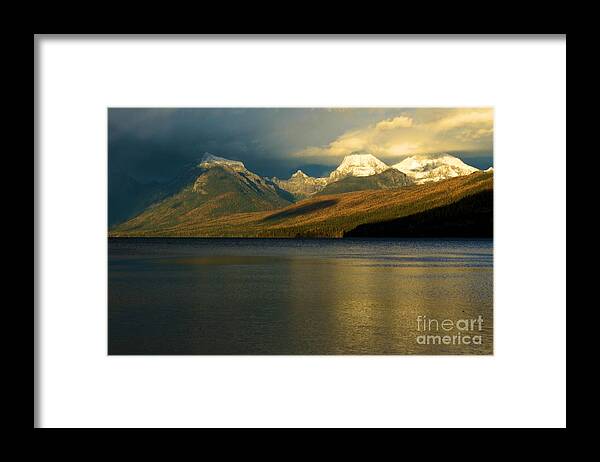West Glacier Framed Print featuring the photograph Sunset At McDonald by Adam Jewell