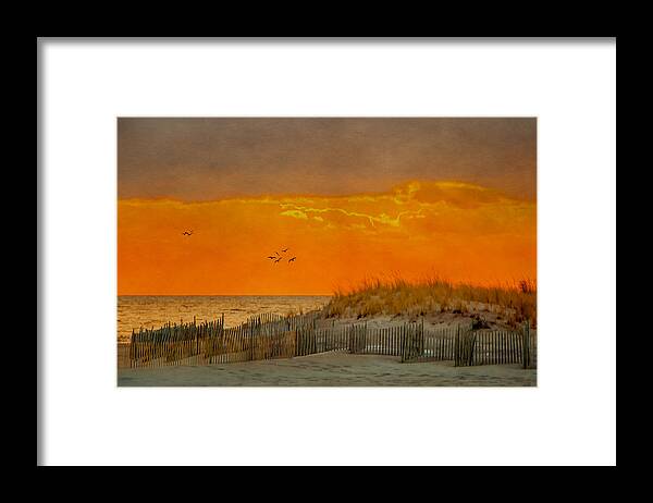 Beach Framed Print featuring the photograph Sunset At Robert Moses Park by Cathy Kovarik