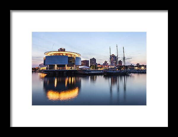 Cj Schmit Framed Print featuring the photograph Sunset at the Dock by CJ Schmit