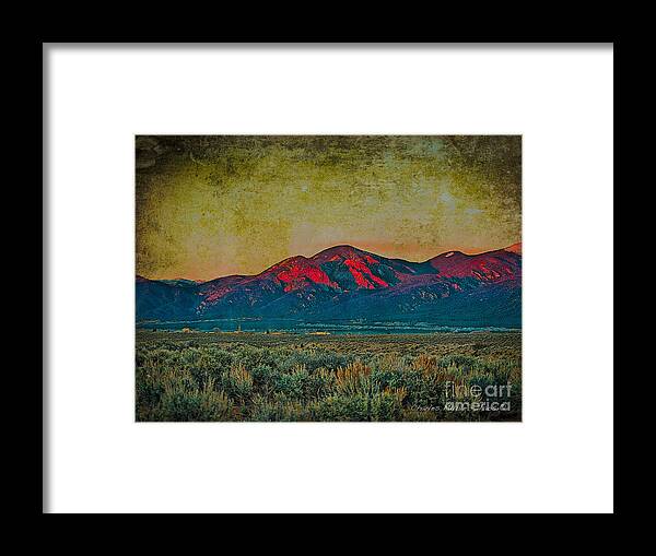 Santa Framed Print featuring the mixed media Sunset by Charles Muhle