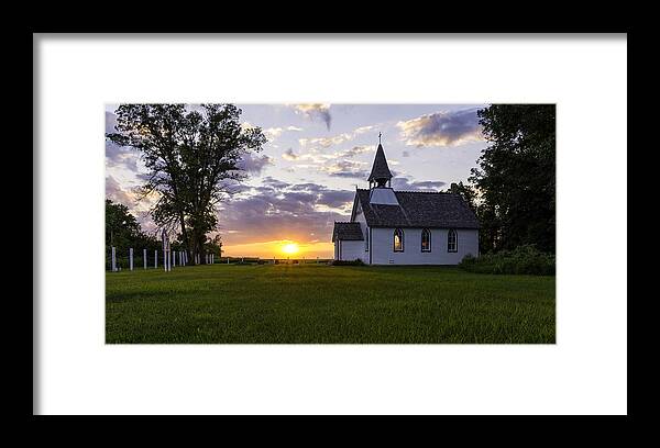 Canada Framed Print featuring the photograph Sunset church by Nebojsa Novakovic