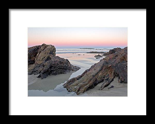 Beach Framed Print featuring the photograph Sunset Denhams Beach. by Steven Ralser