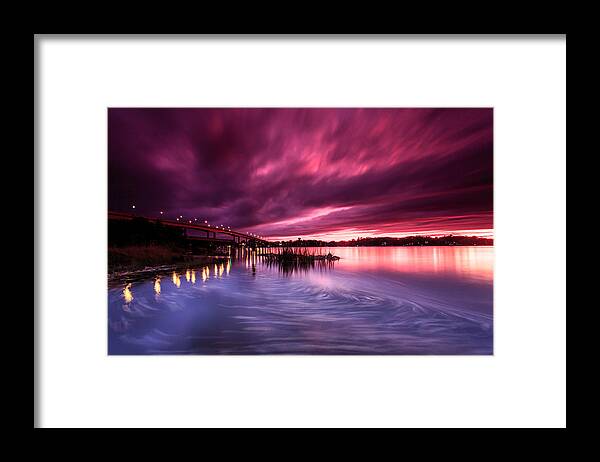 Sunset Framed Print featuring the photograph Sunset Drift by Jennifer Casey