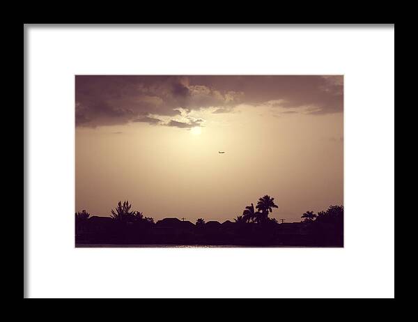 Sunset Framed Print featuring the photograph Sunset Flight by Melanie Lankford Photography